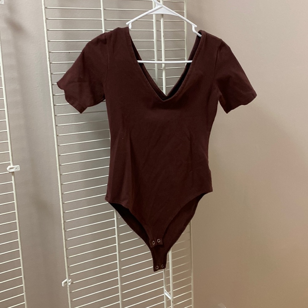 Maroon body suit